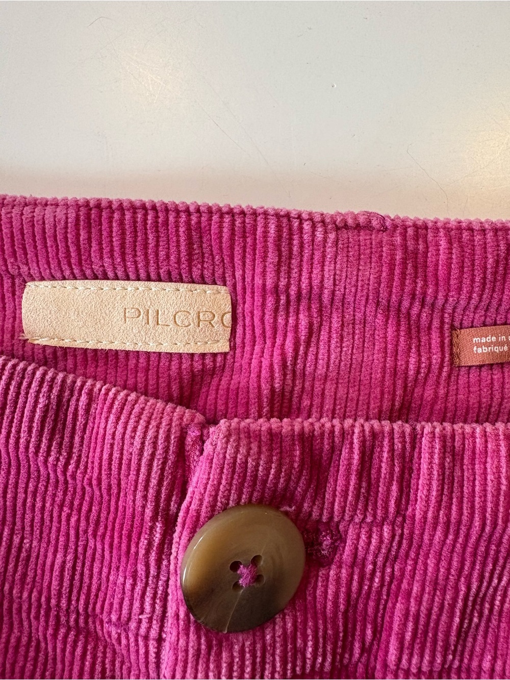 Anthropologie || The Skipper Corduroy Wide Leg Crop Pants Paisley Pink 28 - Picture 7 of 12
